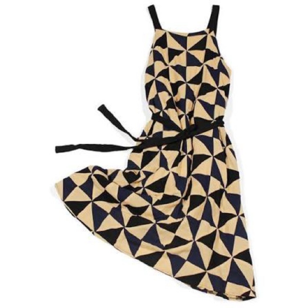 Unique CARLEEN Patchwork MIDI Quilted Dress